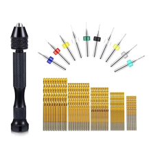 Mini Pin Vise Hand Drill Twist Bit PCB Set Rotary Tool for DIY Craft