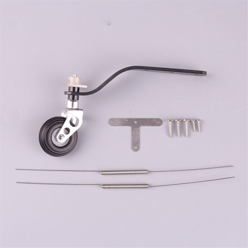 Rear Landing Gear Support+PU Wheel Steering for 100CC Gasoline Engine 2