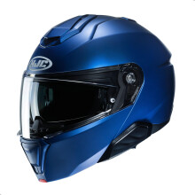 HJC i91 Solider modularer Motorradhelm mit HJ-33 Pinlock-Schild, DOT-zugelassen (Halbflaches Metallic-Blau, XXX-Large)