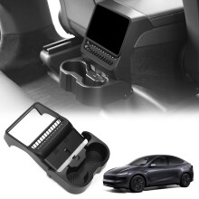 Abystar bekerhouder achter voor Tesla Model Y Juniper 2026/Model 3 Highland 2025 2026 Bekerhouder middenconsole achterin, geen boren Antislip en veil
