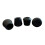 Shepherd Hardware 9124 1/2-tums gummibenspetsar 4-pack svart 1