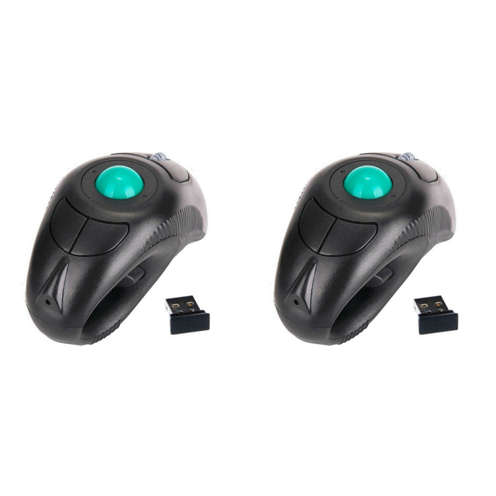 2.4G Wireless Air Mouse Ergonomic Trackball Handheld Finger Usb 4851747375908