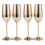 4Pcs/Set Shatterproof Stainless Champagne Glasses Brushed Drink Cup 1