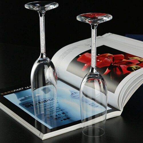 2Pc Wedding Glasses Personalized Champagne Flutes Toasting Goblet 2