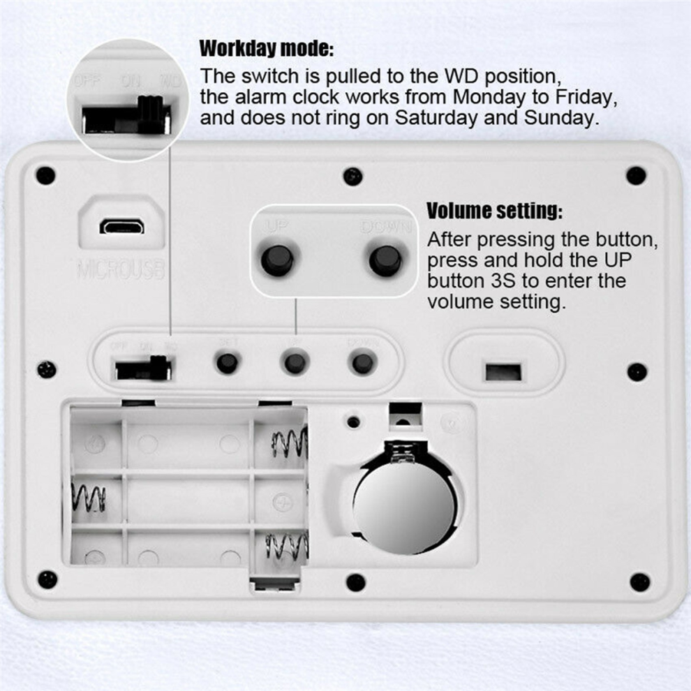 Alarm Clock Stand On Pressure Sensitive Battery Smart Mat Spactz