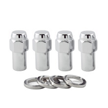McGard 62000: Skaft med l?sem?trikker med skive 1/2 in. x 20 RH lukket ende forkromet st?ls?t med 4 stk.