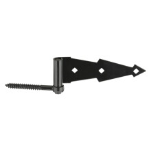 National Hardware N165-464 V844 Ornamental skruvkrok/remgngjrn i svart 2-pack 7""""