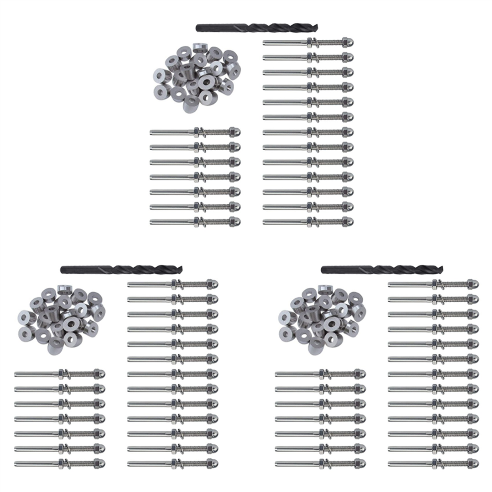 20 Pairs 1/8 inch Cable Railing Kits 30 Degree Washer for Decking-image-OPC-PJYCXC6-NEW