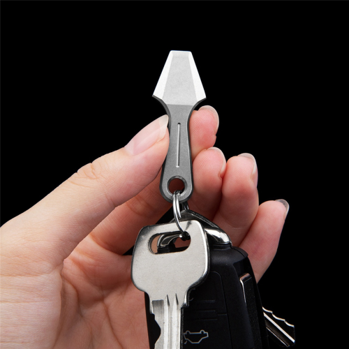 Pry Bar Mini Titanium Alloy Crowbar Keychain Pendant 2