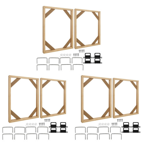 2 Set DIY Solid Wood Canvas Frame Kit, 16X20Inch for Oil Paintings