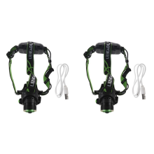 LED Mechanical Dimmable head light lamp T6 Rechargeable Lighting Lamp