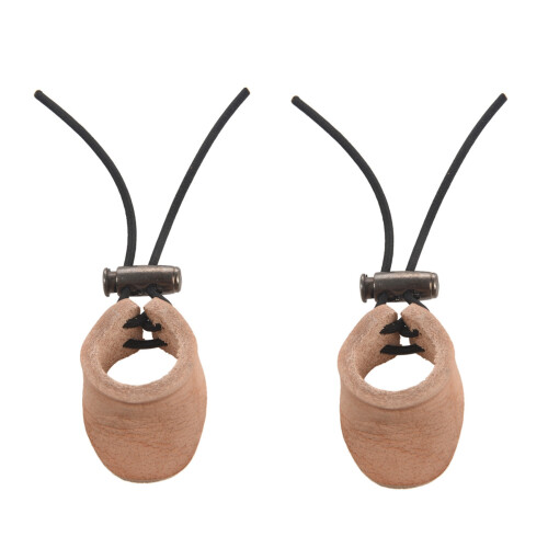 2X Thicken Cow Leather Thumb Finger Tip Protector Guard Ring Tab