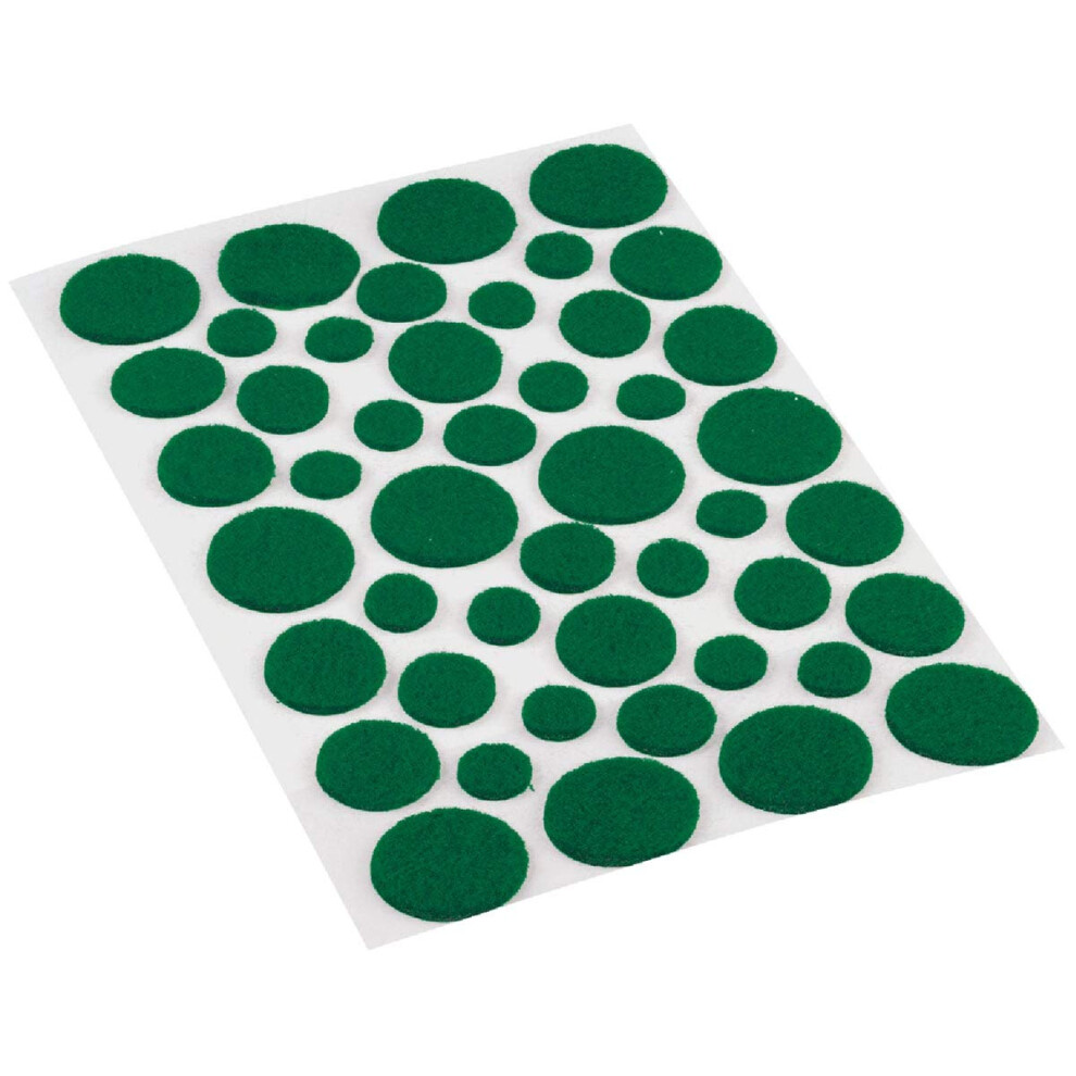 Lightduty Assorted Round Green Felt Pads 009326204857