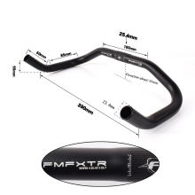 Bike Bullhorn Handlebar Aluminum Alloy 25.4mm 390mm