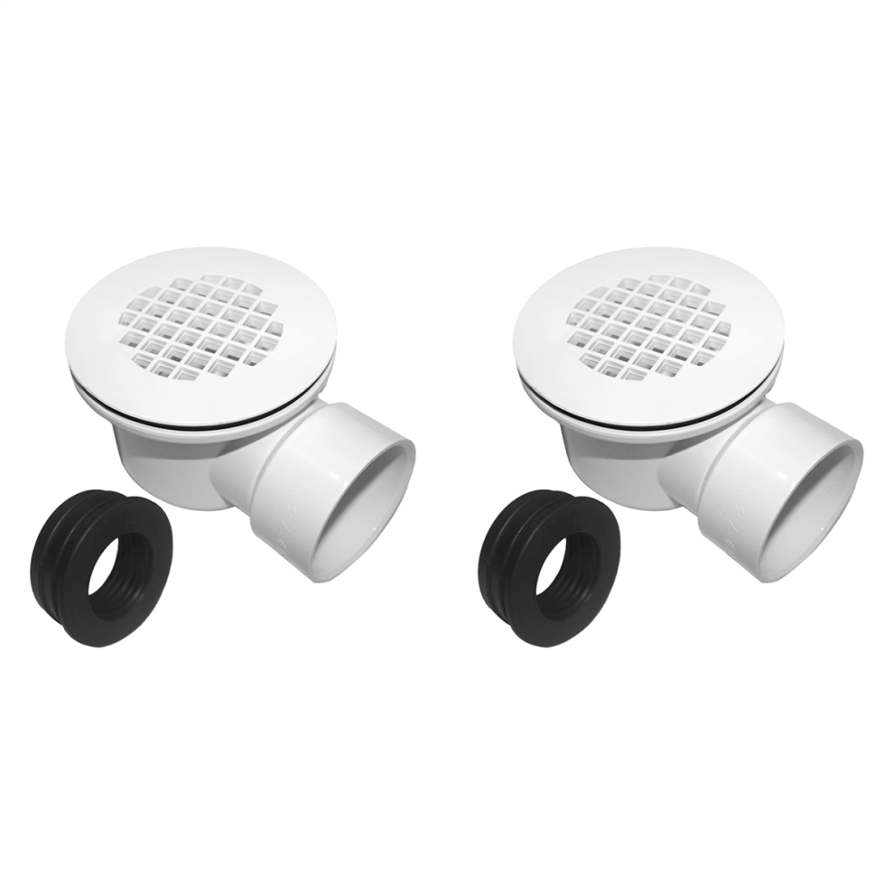 Low Profile Shower Base Drain With Perforated Strainer Side Outlet 4851175043813