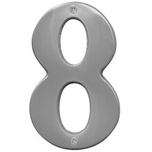 Hy-Ko Products BR-51SN/8 Numro de maison Prestige 8 (HUIT) 12,7 cm de haut, finition nickel satin, 1 pice