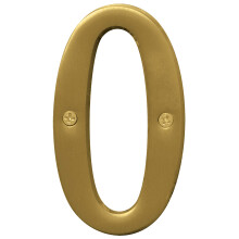 HY-KO Products BR-43BB/0 Numro de maison 0 (zro) 4 pouces en laiton bross