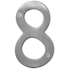 HY-KO Products BR-43SN/8 Numro de maison Prestige 8 (huit), finition nickel satin de 4 pouces de haut