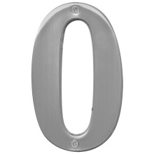 Hy-Ko Products BR-51SN/0 Numro de maison Prestige 0 (ZRO) 12,7 cm de haut, finition nickel satin, 1 pice