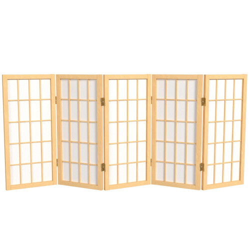 Panel de Shoji de Ventana de 2 pies - Natural - 5 Paneles