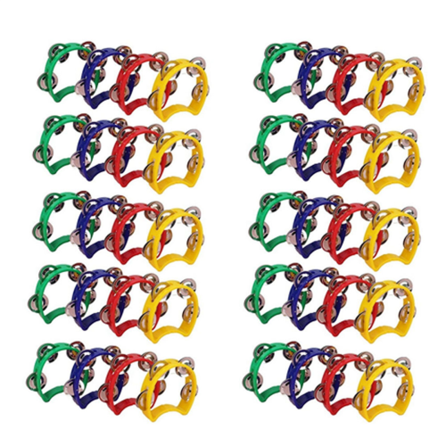 20Pcs Plastic Tambourine Musical Instruments