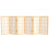 Pantalla Shoji de Ventana de 2 pies - Natural - 6 Paneles 1