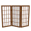 2 ft. Korte Desktop Window Pane Shoji Screen - Walnoot - 3 Panelen 1