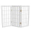 2 ft. Korte Desktop Window Pane Shoji Screen - Wit - 3 Panelen 1