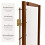 2 ft. Korte Desktop Window Pane Shoji Screen - Walnoot - 3 Panelen 4