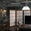 2 ft. Korte Desktop Window Pane Shoji Screen - Walnoot - 4 Panelen 2