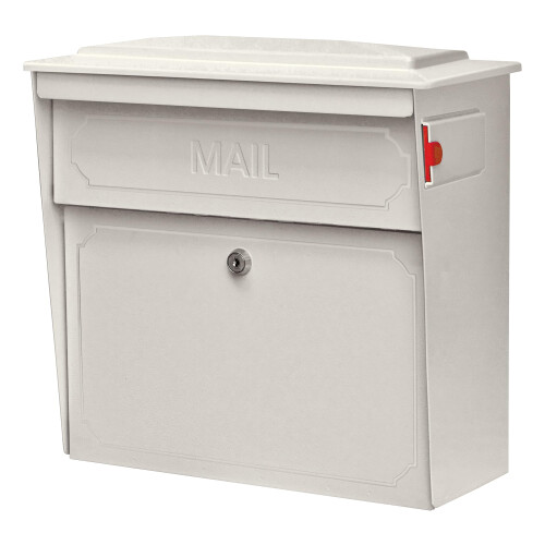 Mail Boss 7173 Townhouse Blocking Security Mount Mount Mailbox Cream White