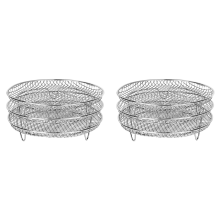 8-Inch 3-Layers Air Fryer Rack Stainless Steel Round