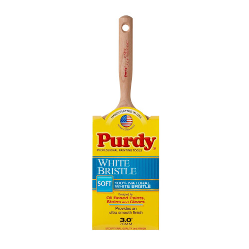 Purdy Purdy 144332030 Pincel de pintura com acabamento plano Plato srie de cerdas brancas de 3 polegadas