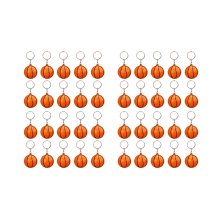 20 Pack Basketball Ball Keychains for Party Favors,Basketball
