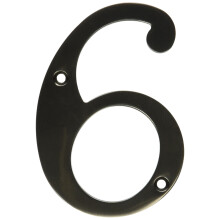 Deltana RN4-6U15A Panneau numro 6 en laiton massif 10,2 cm