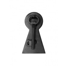 Renovators Supply Manufacturing Deurkloppers voor voordeur 6 inch Zwart gietijzeren sleutelvormige deurklopper met bevestigingsmateriaal
