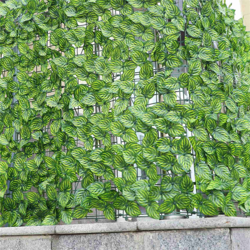 Artificial Plant Fence Green Leaf Panels Privacy Screen 2