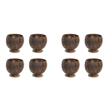 Coconut Shell Fruit Beer Coffee Cold Drink Cup Bowl-4Pcs