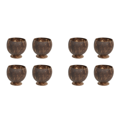 Coconut Shell Fruit Beer Coffee Cold Drink Cup Bowl-4Pcs