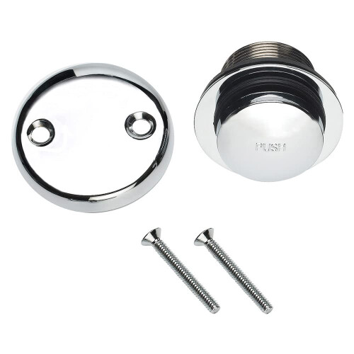 Toe Tap Bath Drain i polerad krom