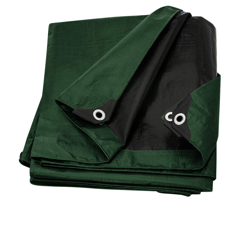 Large Waterproof Tarp - Heavy Duty 10 Mil Thick Poly Tarpaulin Ideal For Canopy Tents Boats Rv Or Pool Covers - Multipurpose Protective Tarps With 077245110351