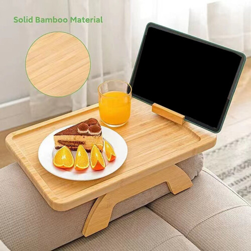 Sofa Clip on Side Table for Wide Couches Arm, Foldable Couch Tray 2