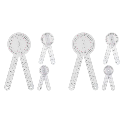 3-Piece Goniometer 6/8/12 Inch Occupational Therapy Protractor Tool