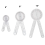 3-Piece Goniometer 6/8/12 Inch Occupational Therapy Protractor Tool 7