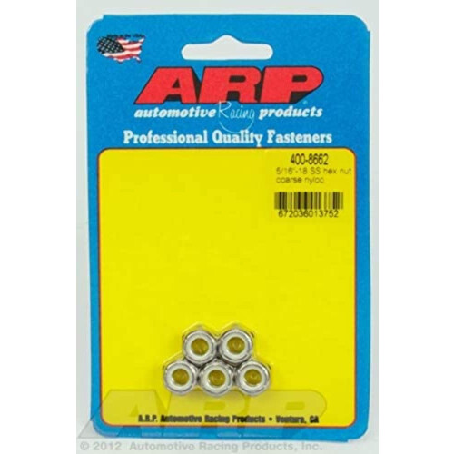 ARP 400-8662 5/16""""-18 rustfrit st?l sekskantm?trik - 5 stk.