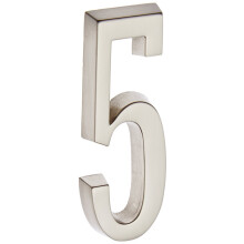 Distinctions by Hillman 843285 Adresse de maison autocollante moule sous pression, 10,2 cm, nickel bross, numro 5