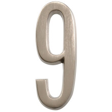 Distinctions by Hillman 843289 Plaque d'adresse de maison autocollante moule sous pression en nickel bross numro 9 10,2 cm