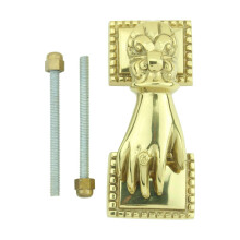 Renovators Supply Brass Deurklink voor Voorportaal 4 in. Vrouwenhand Vorm Gevonden met Montagehardware