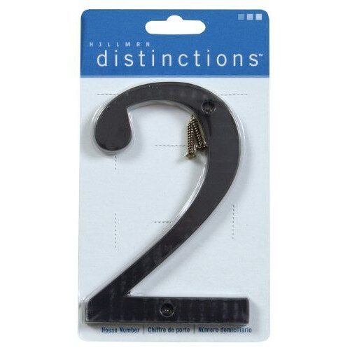 Distinctions 843142 Sort flush-mount 4-tommer hus nummer 2 1