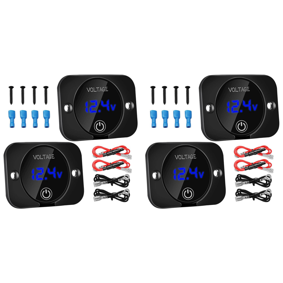 Led Digital Voltmeter With Contact Switch,Dc 12V 24V Car 4851175097137